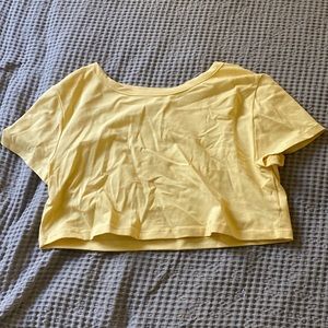 Yellow crop top